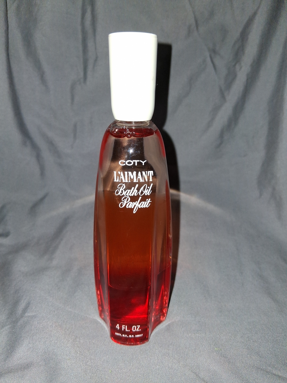 Vintage RARE Coty L'Aimant Bath Oil Parfait 4 Fl. Oz. Splash Bottle